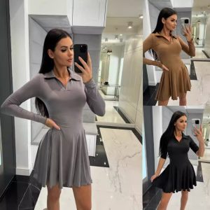 High-Waist Slim Fit Bodycon Dress