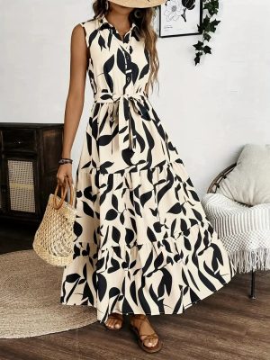2025 Explosion Models Women Elegance Printed Long Style Dress